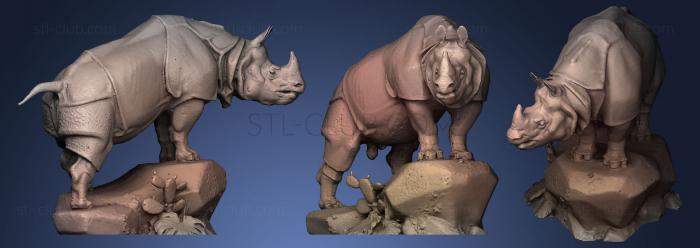 3D модель Носороги в музее Орсе Париж (STL)