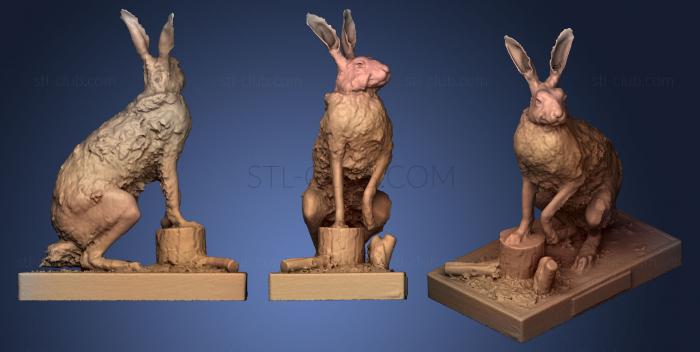 3D model Zajc blk Lepus timidus L (STL)