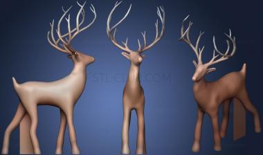 3D модель Рождественский олень с фиксированной ногой (STL)