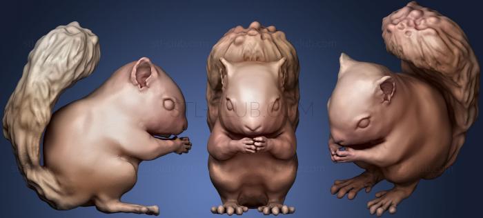 3D model Cute Fat Baby Squirrel (STL)