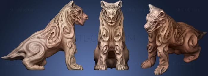 3D model Demon Dog Statue Remix (STL)