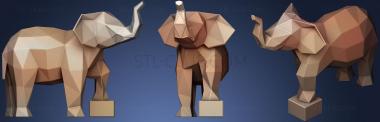 3D модель Семейство слонов Параметрическое (STL)