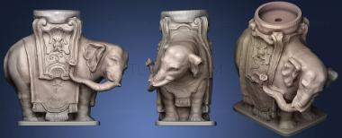 3D модель Держатель чайной лампы Слон (STL)