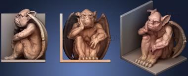 3D model Gargoyle Bookend Right (STL)