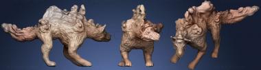 3D model Ghost Dog Billowing Back Lowered1 (STL)