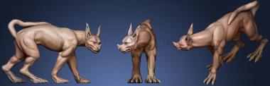 3D model Goblin Dog 28 Mm Miniature D&d (STL)