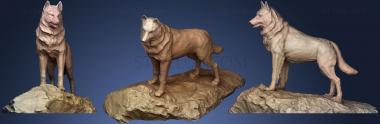 3D model Husky Statue  Michigan Tech (STL)