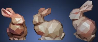 3D model Low Poly Stanford Bunny (STL)