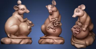 3D model Mouse (Rat) With A Bag (STL)