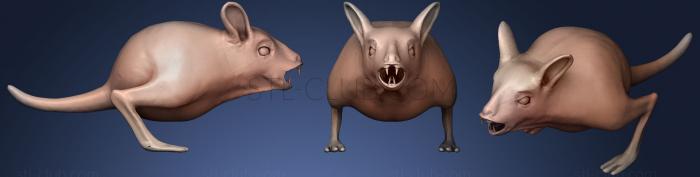 3D модель Голый Коровий Крысиный Монстр (STL)