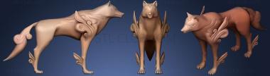 3D model Okami Amaterasu  Thicker Tail For Printing (STL)