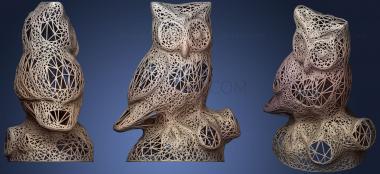 3D model Owl Statue (Voronoi Style) (STL)