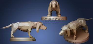 3D мадэль Поли Азиатская бассет-хаунд собака (STL)