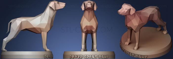 3D model Poly Boxer Great Dane (STL)