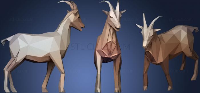 Polygonal Black Goat Parametric