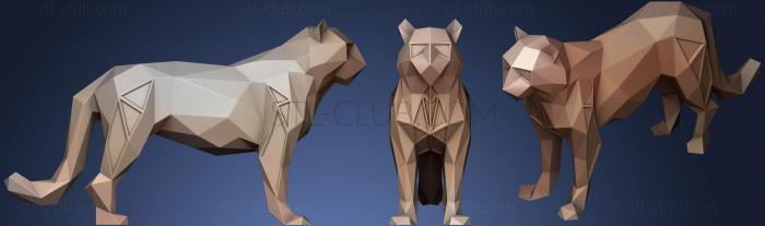 3D model Polygonal Black Tiger Parametric (STL)