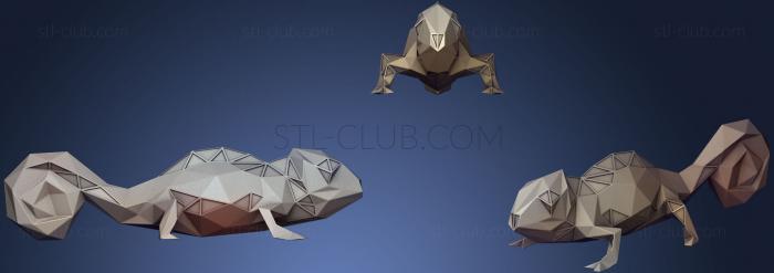 3D model Polygonal Chamaeleon Parametric (STL)