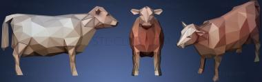 3D модель Полигональная Параметрическая корова (STL)