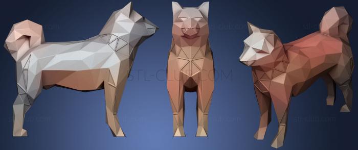 Polygonal Dog Shiba Parametric
