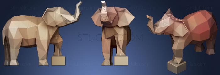 Polygonal Elephant Kid Parametric