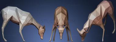 3D model Polygonal female impala Parametric (STL)