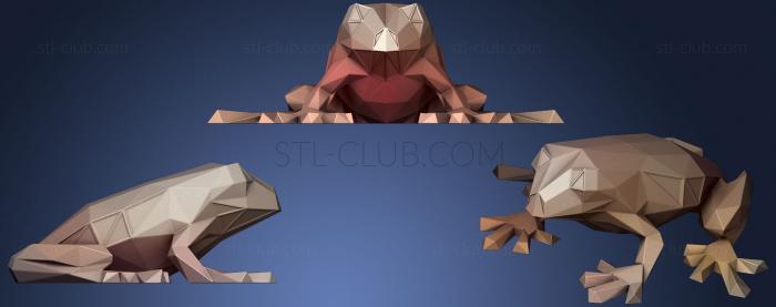 3D model Polygonal Frog Parametric (STL)