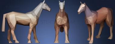 3D мадэль Параметрическая Многоугольная лошадь (STL)