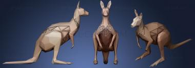 3D мадэль Полигональный Параметрический кенгуру (STL)