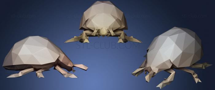 3D model Polygonal ladybird Parametric (STL)