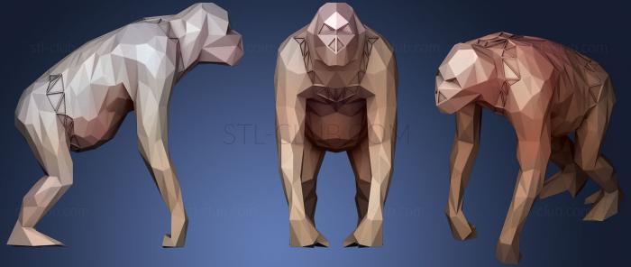 3D model Polygonal Orangutan Parametric (STL)