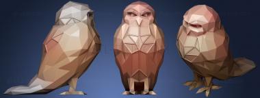 3D model Polygonal Owl Parametric (STL)