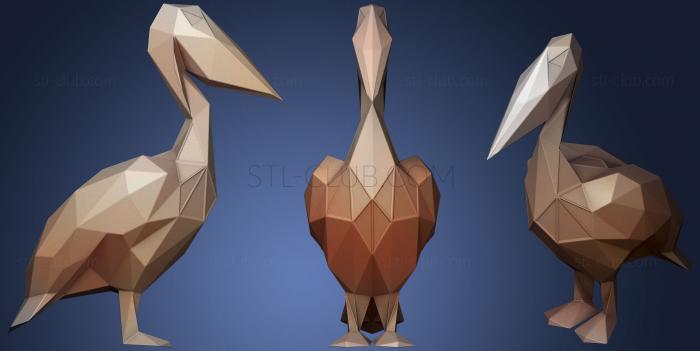 3D model Polygonal Pelican Parametric (STL)