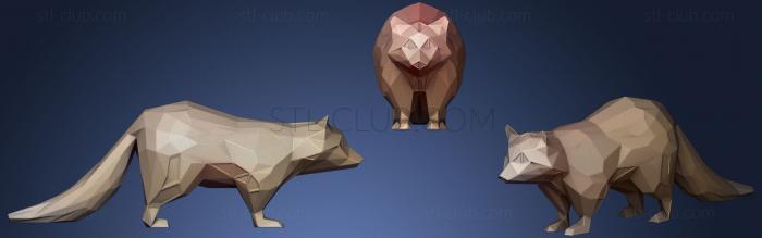 3D model Polygonal Raccon Parametric (STL)