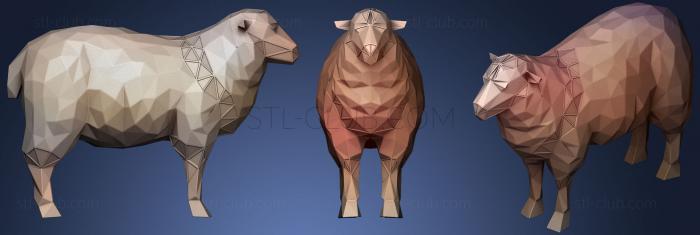 3D model Polygonal Sheep Parametric (STL)