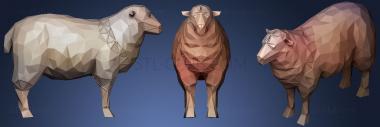 3D model Polygonal Sheep Parametric (STL)