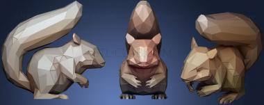 3D model Polygonal Squirrel Parametric (STL)