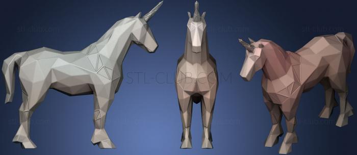 3D model Polygonal Unicorn Parametric (STL)