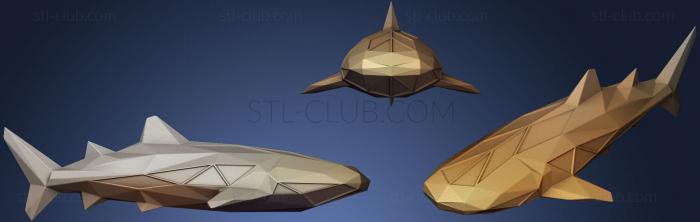 3D модель Полигональная Китовая Акула Параметрическая (STL)