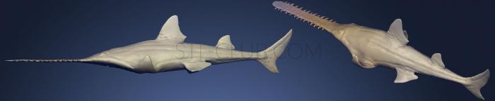 3D модель Доисторическая рыба (Onchopristis) (STL)