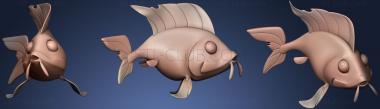 3D мадэль Зодиак Рыбы 3D Пинап Серия 5 (STL)