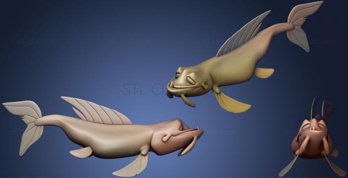 3D мадэль Зодиак Рыбы 3D Пинап Серия 6 (STL)