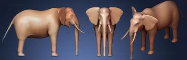 3D мадэль Африканский Кустарниковый Слон (STL)