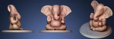 3D model Bronze elephant sculpture (STL)