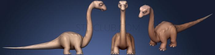 3D model Cartoon Diplodocus Carnegii (STL)