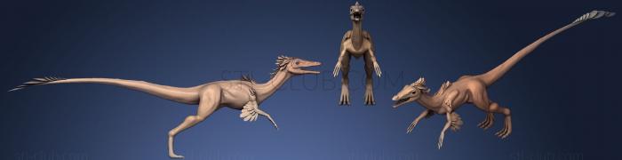 3D модель Compsognathus длиннохвостый (STL)