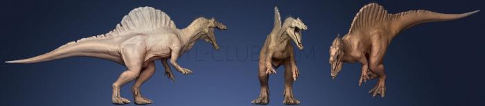 3D мадэль Симулятор битвы при восстании животных спинозавров (STL)