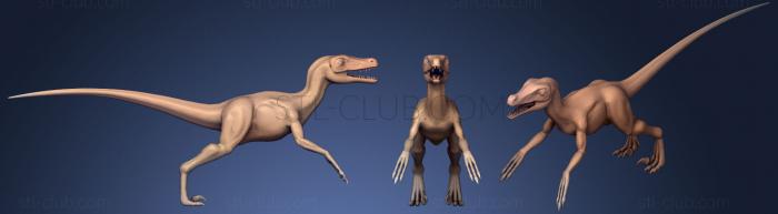 3D model Velociraptor Mongoliensis featherless (STL)