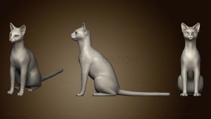 3D model Abyssinian Cat (STL)