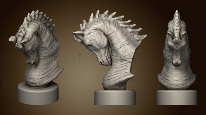 3D модель Бюст Арабской Лошади (STL)