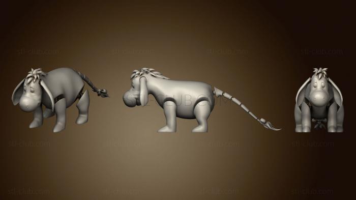 3D model Articulated eeyore winnie the pooh (STL)